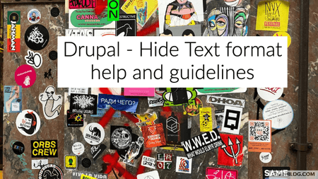 Drupal 8 - How to hide help link About text formats and text format guidelines