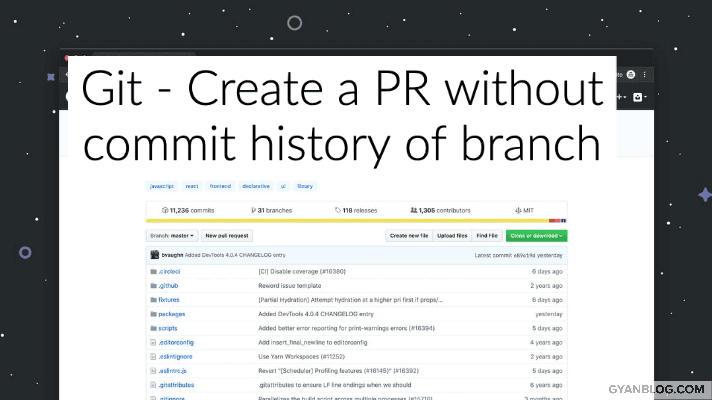 Git - How to create a Pull Request with no history of commits